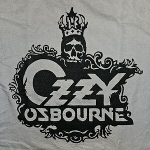Ozzy Osbourne Gray Men's Graphic Tee  L Large Metal Classic Rock Retro Vintage